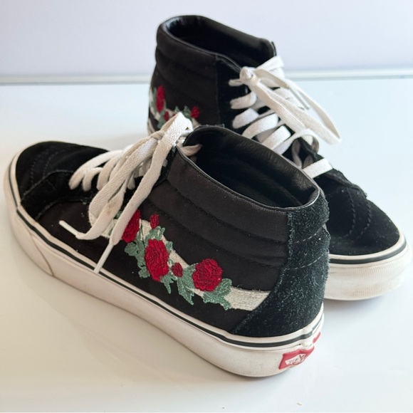 Vans SK-8 Mid Rose Thorn Shoe Sneakers Size Men 7 Women 8.5 - Picture 3 of 11